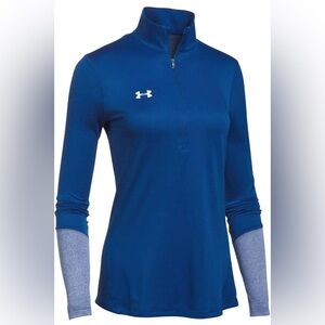 NWT Under Armour Women's UA Locker ½ Zip Size LG Blue